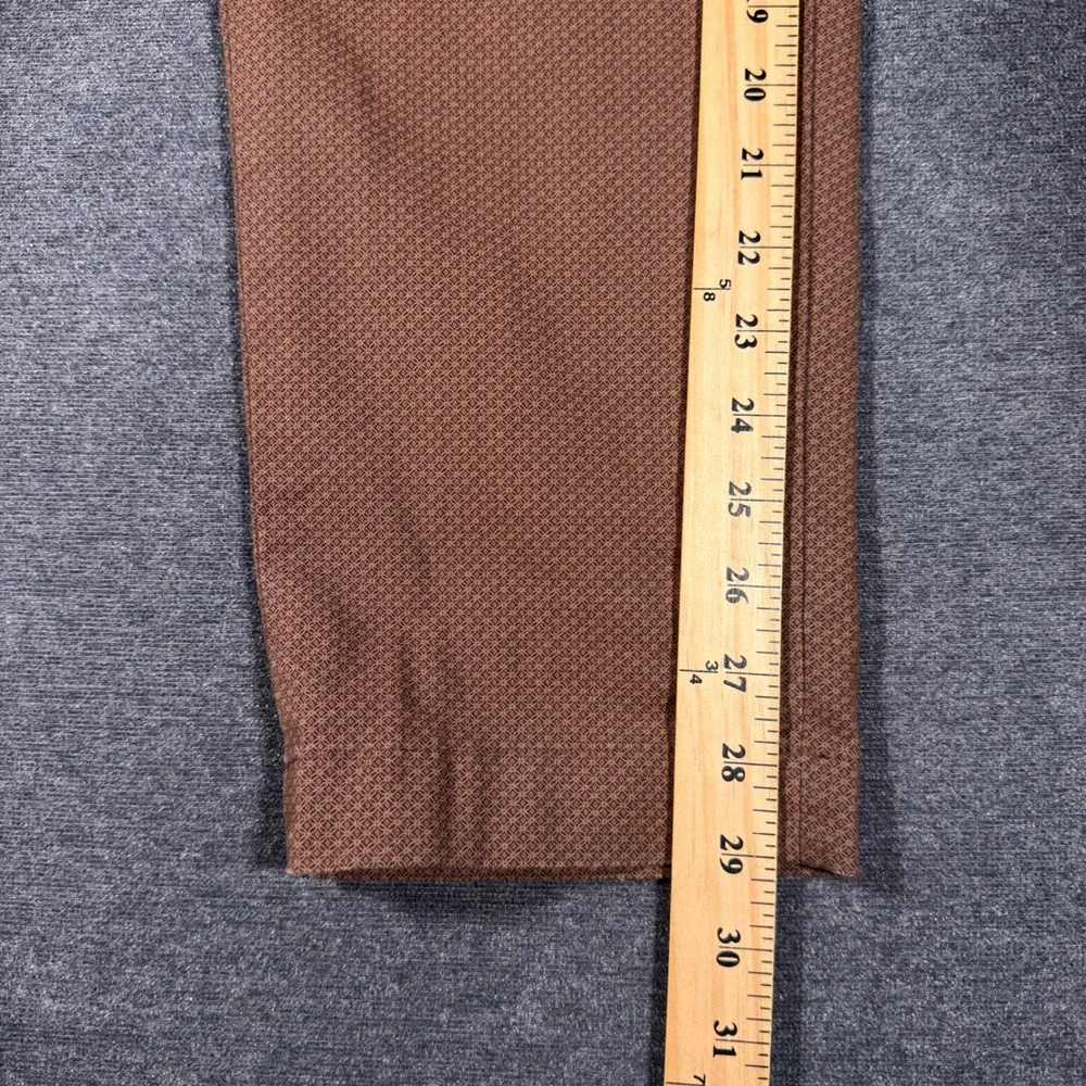 Banana Republic Mason Chino Mens 34x29 Brown Geometric Print Stretch Pants